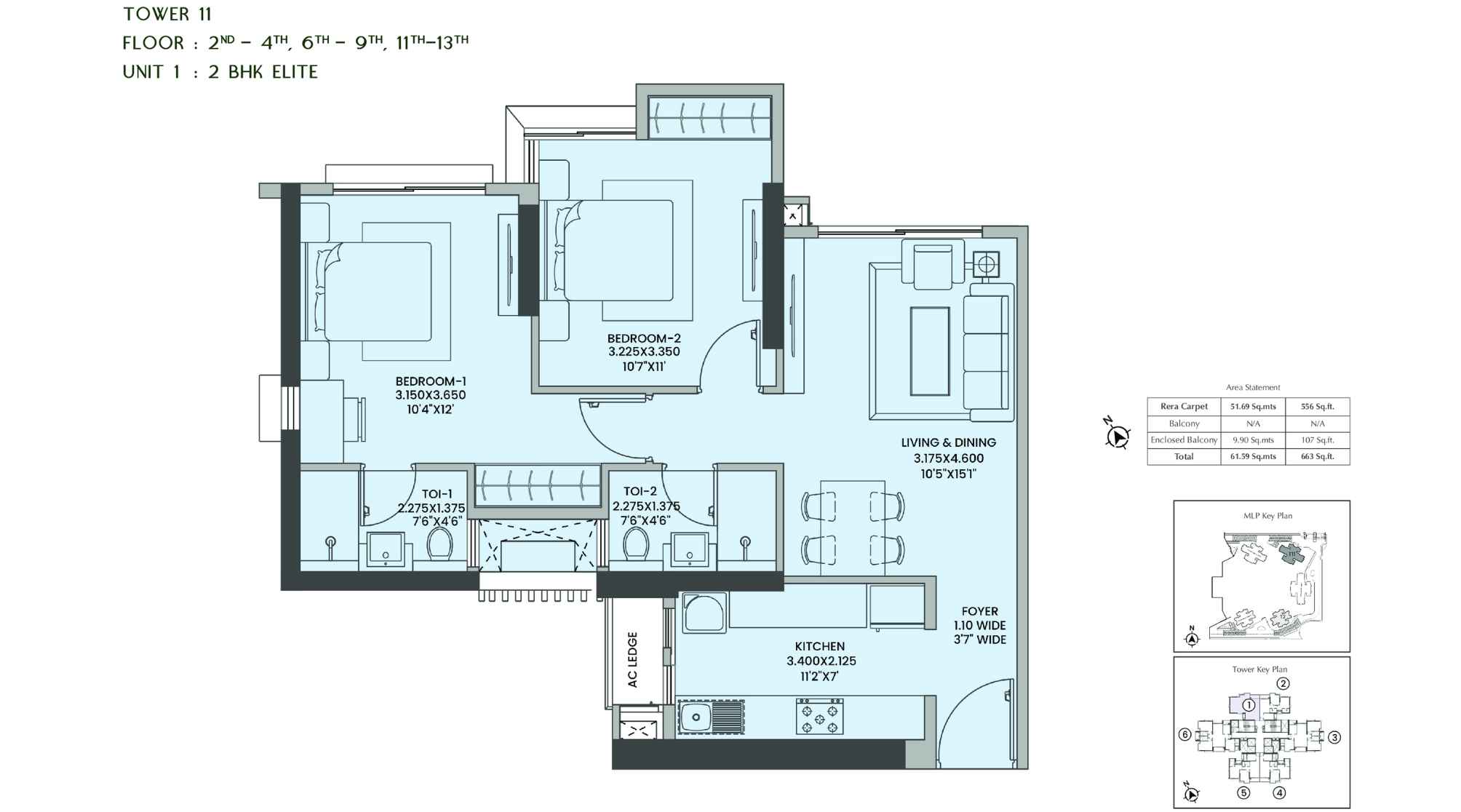 K Raheja-Jade-City-2-BHK-Elite-663-Sqft